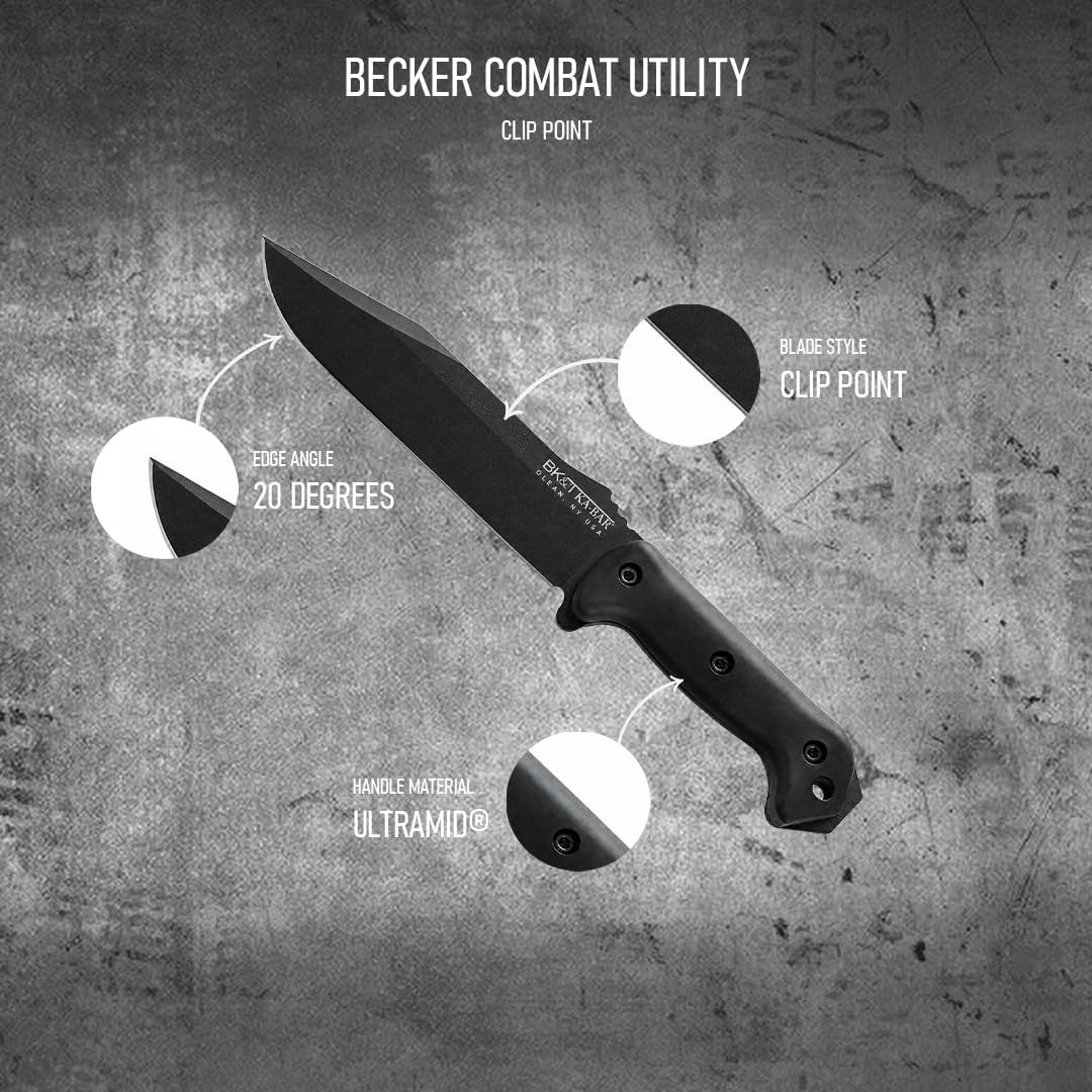 Amazon.com : KA-BAR BK7 Becker Combat Utility Fixed Blade Knife 7
