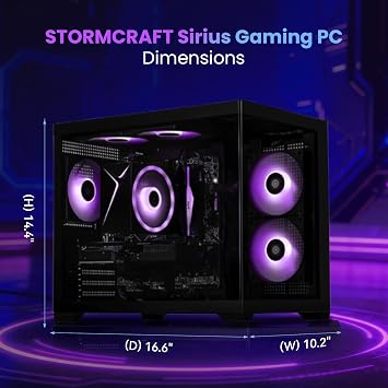 STORMCRAFT Sirius AI Gaming Desktop, Intel i5 14400F, Arc B570 10GB GDDR6