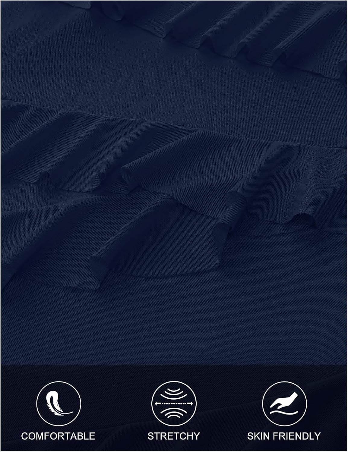 MEROKEETY Women's Fall Floral Long Sleeve Maxi Dress 2026 Cowl Neck Wedding Guest Ruffle Mesh Cocktail Bodycon Formal Dresses - Image 6