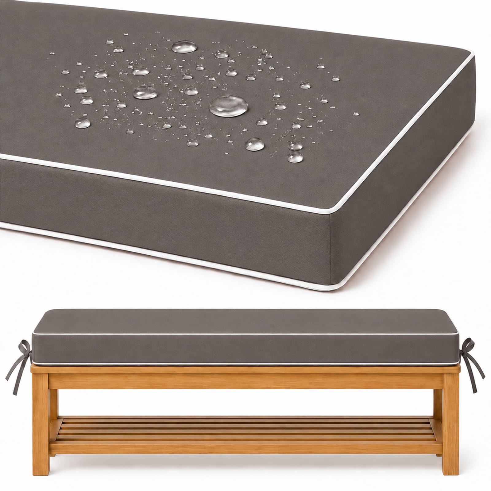 Waterproof Bench Pad - Cushions for Outdoor Furniture, Garden Seat Cushion