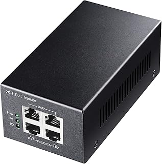 Cudy 2 Channel Gigabit PoE Injector, 10/100/1000Mbps, 2 Gigabit Input, 2 PoE Output, 2 x 30 watts PoE Adapter, Wall-Mount, Comply with 802.3at / 802.3af, 48V