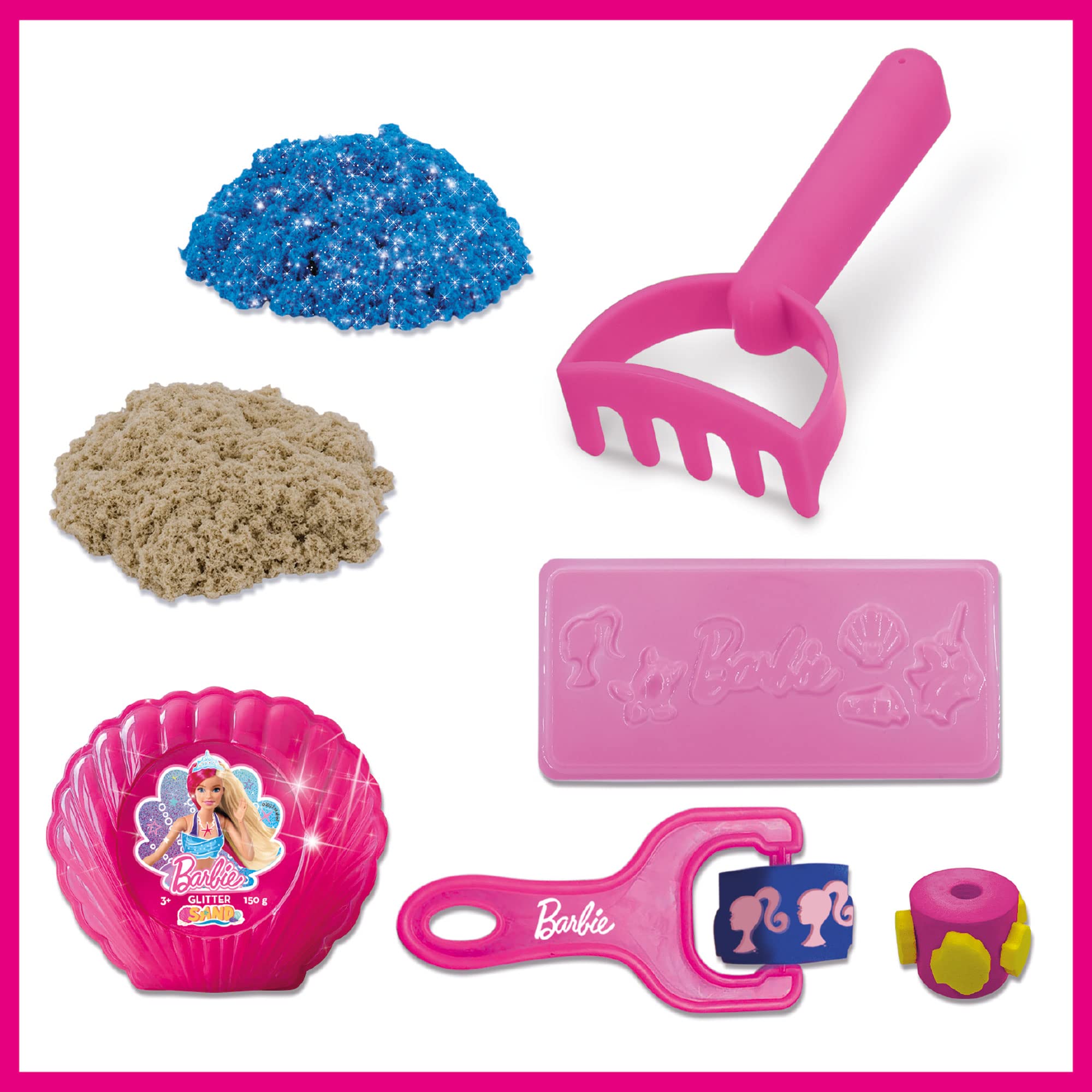 Lisciani – BARBIE Universe – BARBIE Surf & Sand Spielset – Strandspielset – 51,7 x 8 x 33,8 cm – mehrfarbig – Sandspielzeug – fördert die Kreativität – für Kinder ab 4 Jahren