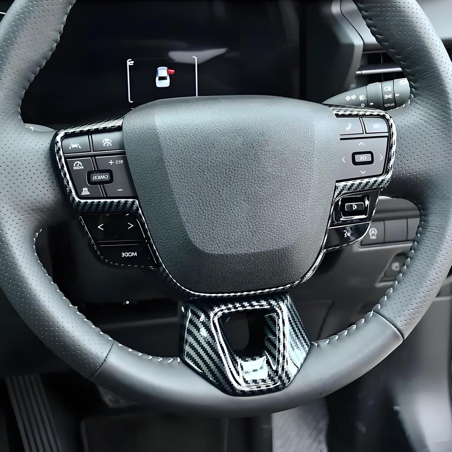 Wheel Steering Trim Panel Cover Compatible with Toyota Camry 2025 2026,9th Gen Camry Interior Accessories,Carbon Fiber