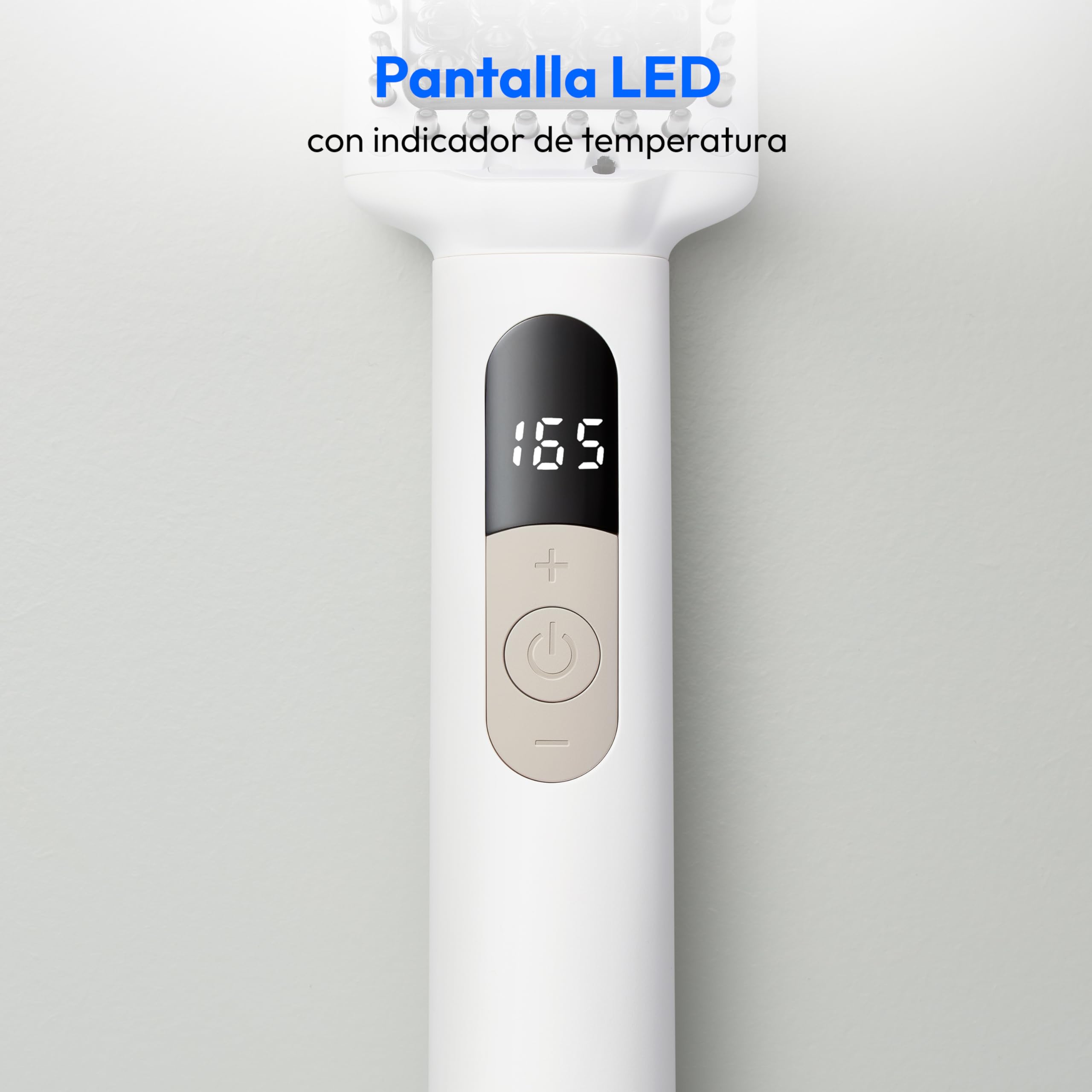 MEDION Spazzola lisciante con tecnologia a ioni HB1 (forma a spazzola con elementi riscaldanti in ceramica/tourmalina, 5 impostazioni di calore regolabili (165° - 210°)