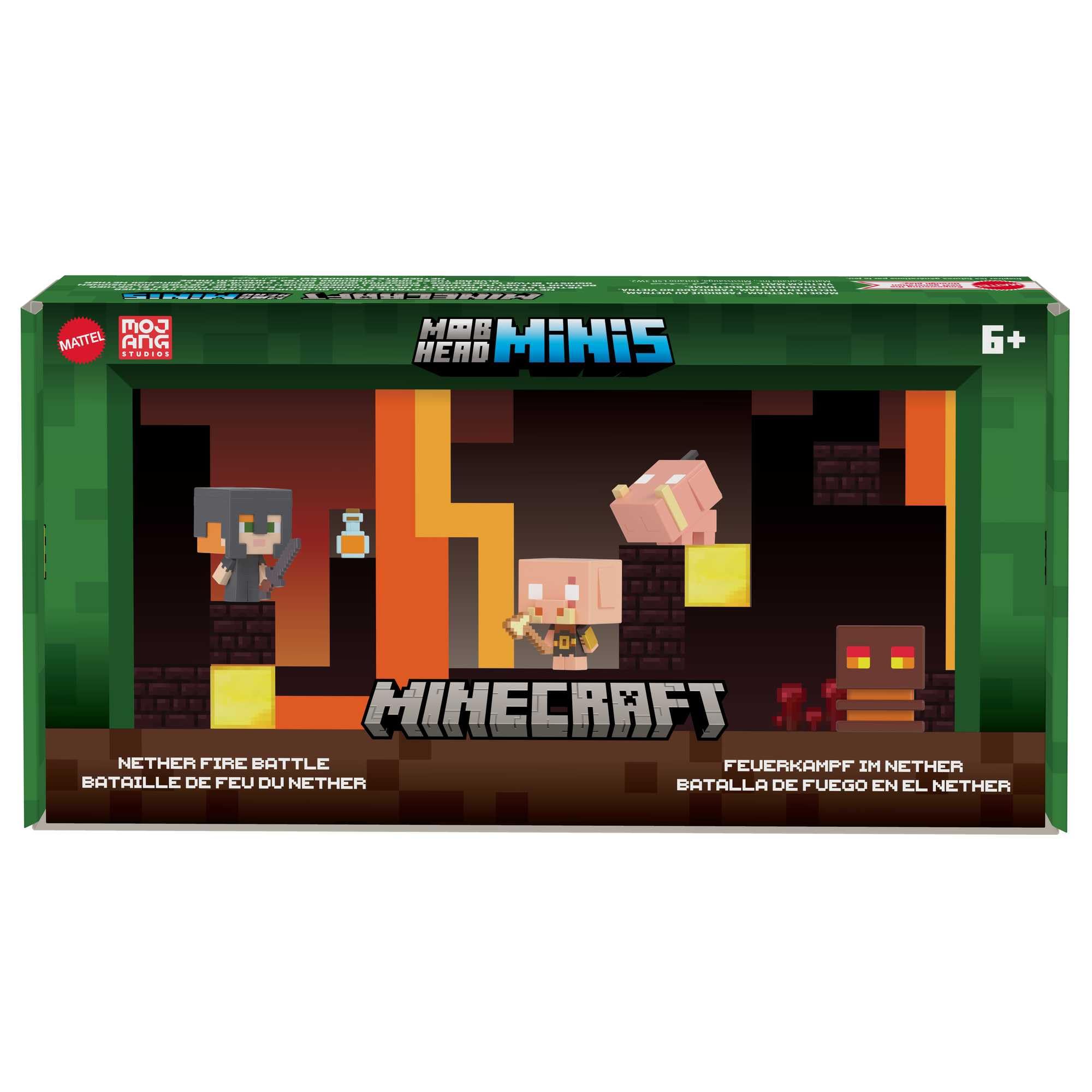 マイクラ Minecraft Mob Head Mini ネザーセット MINECRAFT Netherstory Pack - Mob Head Mini-Set mit 4 Figuren und