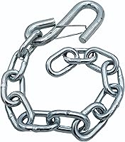 Tie Down 81201 Bow Safety Chain 3/16" x 15-1/2" Zinc-Plated Steel w/ 3/8" S-Hook - Heavy Duty Boat Trailer Safety Chain