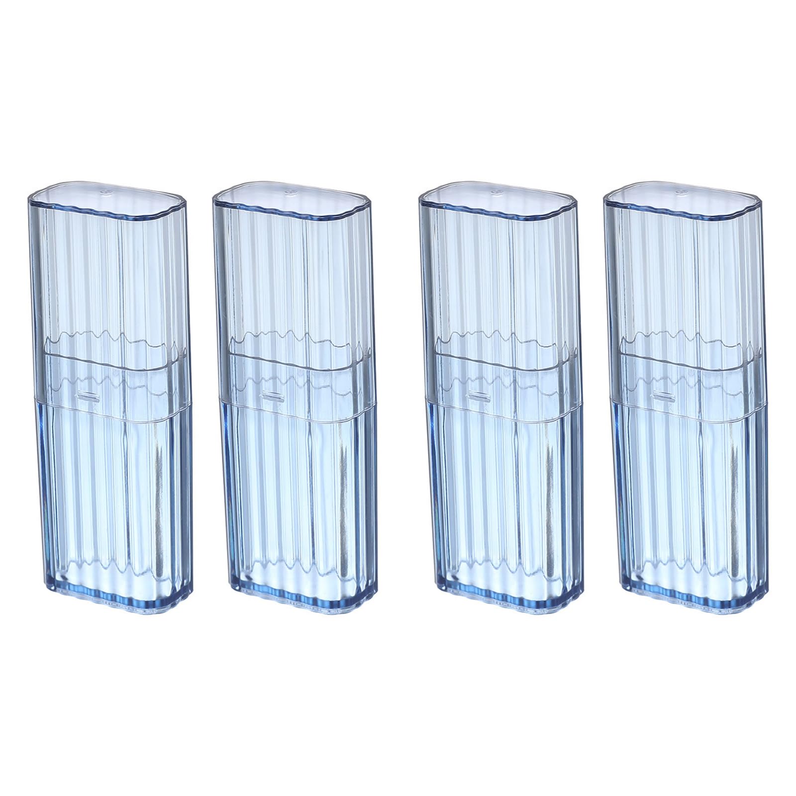 QHLWTT 4Pcs Portable Cotton Bud Holder Lightweight Perfect Size Cotton Swab Case Clear Cotton Bud Dispenser Box Travel Cotton Swab Holder for Storage Refillable