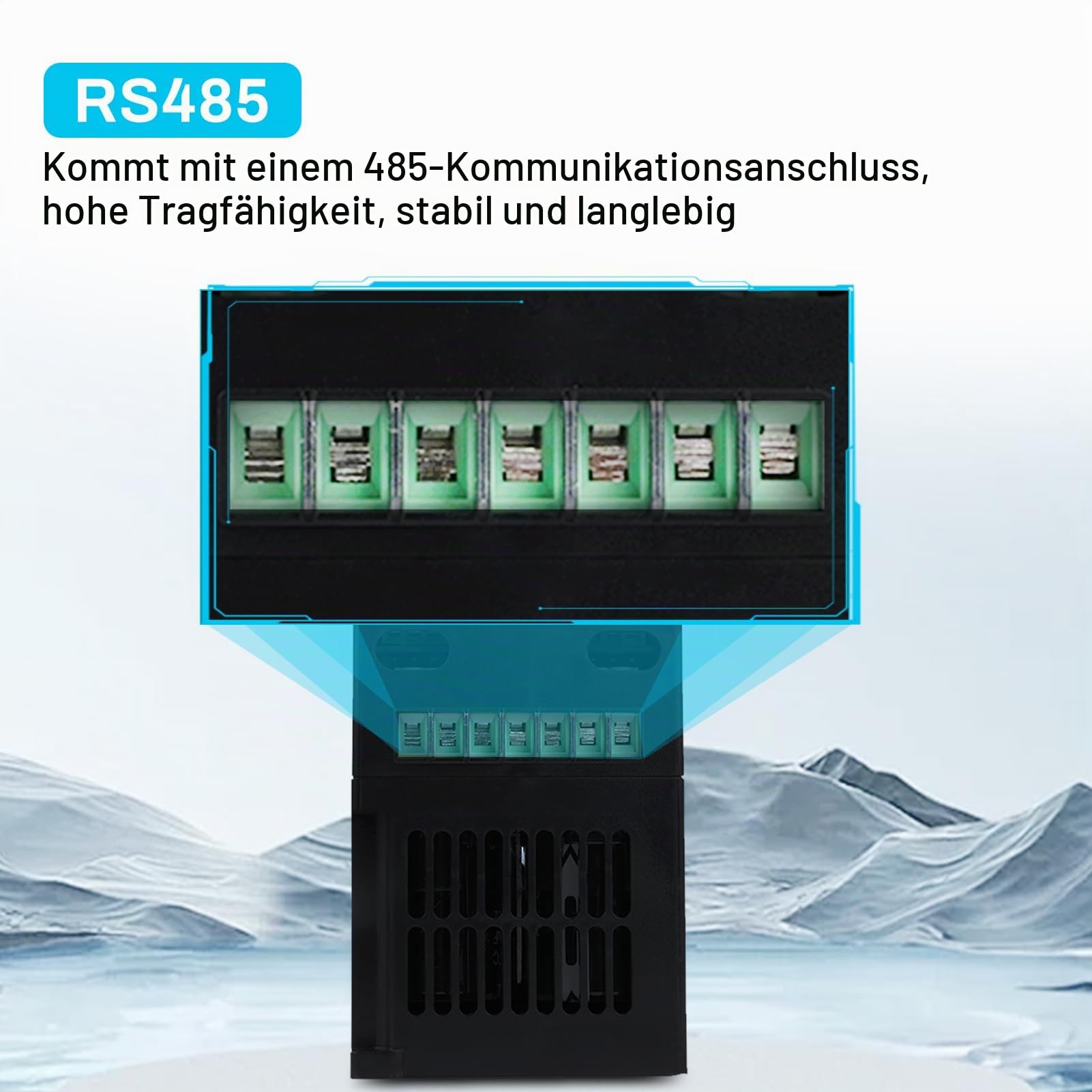 1.5KW Frequenzumrichter 230V Einphasiger 220V-Eingang Dreiphasiger 220V-Ausgang VFD Frequenzumrichter CNC Frequenzumrichter Abnehmbare Schalttafel Modell V3-215EE (mit 1.5m Verlängerungskabel)