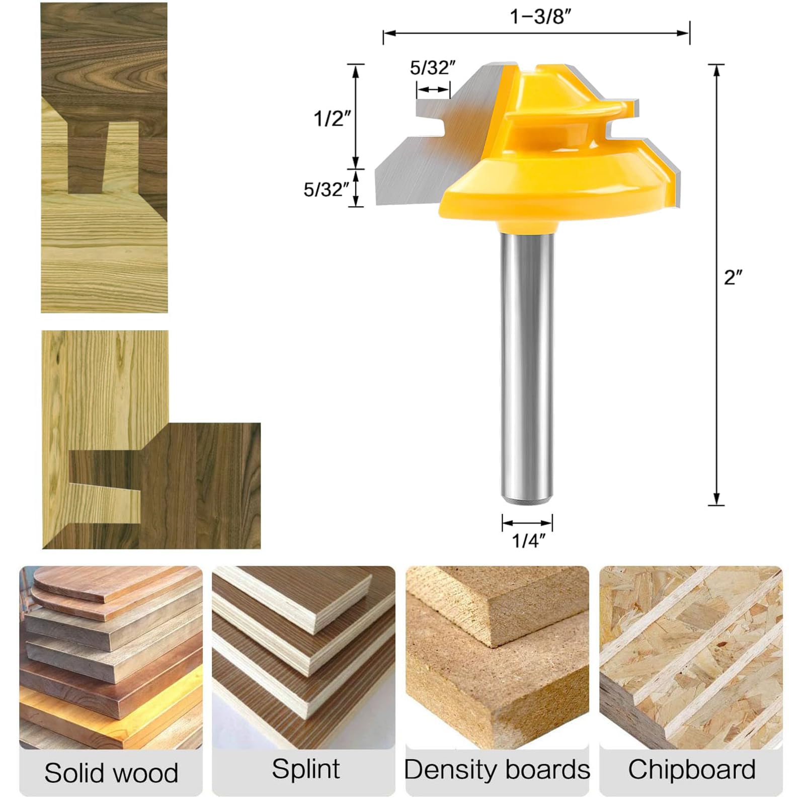 Lock Miter Router Bits - 45 Degree Joint -2 Lock Miter Router Bits - 45 Degree Joint -2