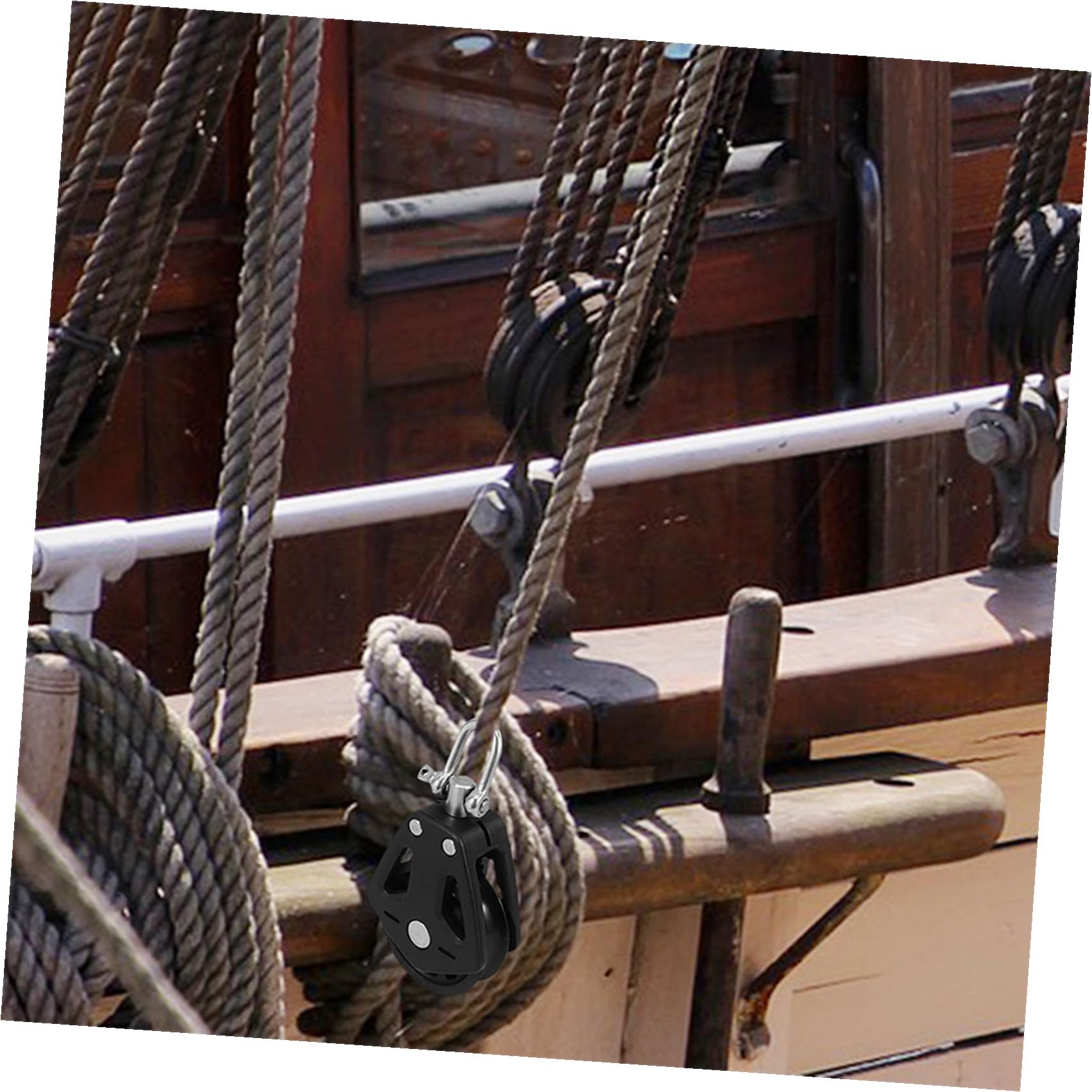 BESPORTBLE 2 Stück Nylon Bootsrolle mit Edelstahllager Drehbare Seilrolle für Segelboote und Fitnessgeräte Langlebig und Glatt Laufend für Marine Anwendungen