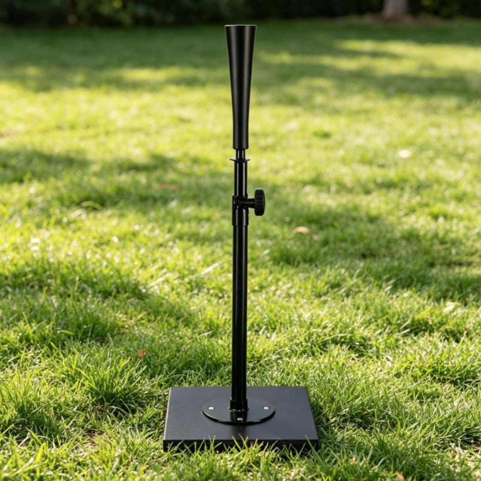 Milageto Baseball Schlagständer Baseball Ständer Schlagtrainer Schlaghilfe Stabiler Sockel Höhenverstellbar 61–91cm aus Polypropylen für Wiederholtes Schlagen Präzision Selbsttraining Geeignet