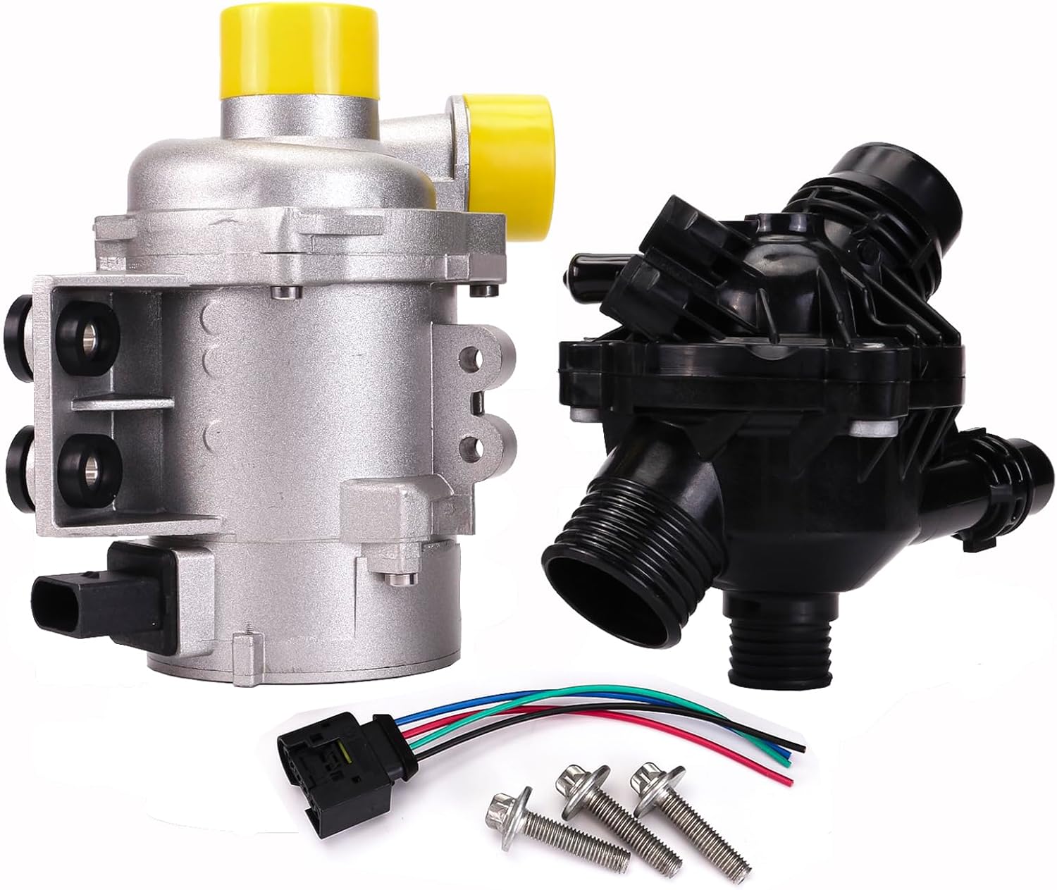 Electric Water Pump and Thermostat Kit - OEM 11517586925 11517563183 - Compatible with 128i 325i 328i 330i 525i 528i 530i X3 X5 Z4 N52 Engine 2006-2013