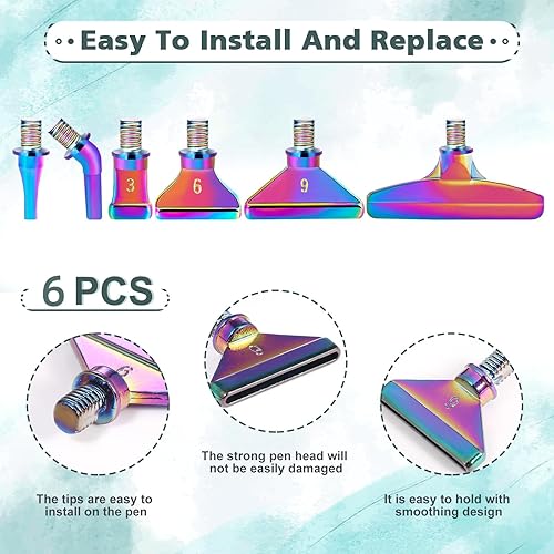 Miniatura 4 de DoreenBow 13 puntas de metal para pintura de diamantes, puntas de rosca, puntas de rosca luminosas, accesorios para bolígrafos de pintura de