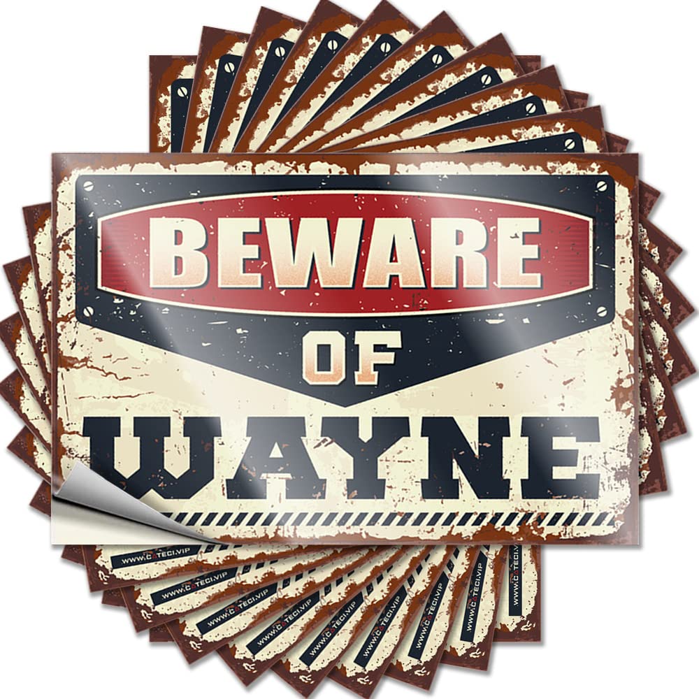 Bumper Sticker Beware of Wayne Funny Sticker 10 Pcs Stickers for Cars Funny Sticker(6X9CM)
