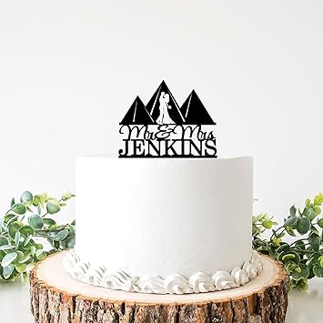 Decoration De Gateau De Mariage En Forme De Pyramide Egyptienne Mr Et Mrs Avec Le Nom Decoration De Gateau De Mariage Decoration De Gateau Personnalisee Amazon Fr Cuisine Et Maison