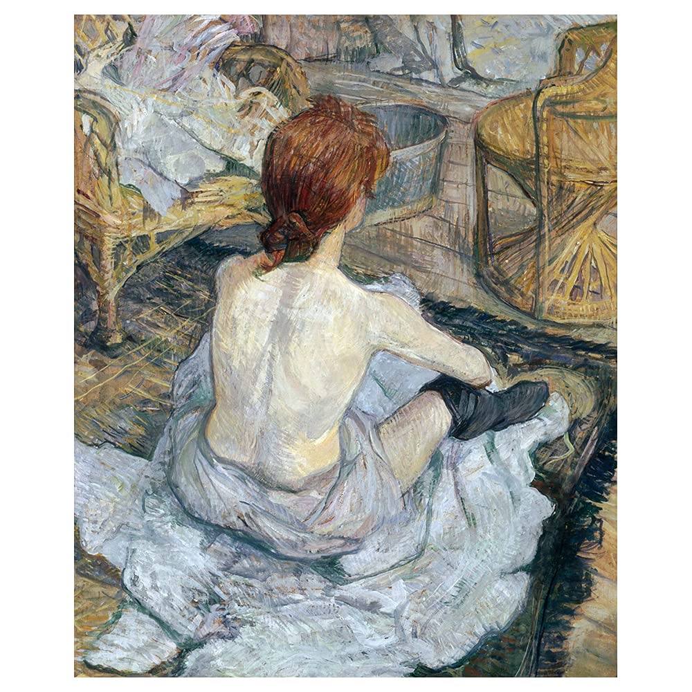 Legendarte - Obraz na płótnie - Woman At Her Toilet - Henri De Toulouse-Lautrec - Dekoracje ścienne cm. 60x75