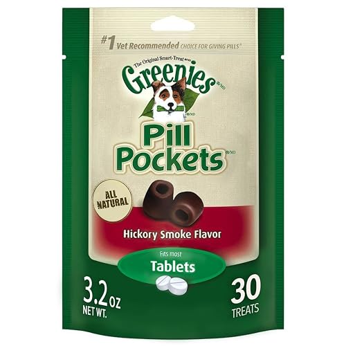 Greenies Pastillero Bolsillos Suaves golosinas para Perros, Humo de Nogal y Tableta, 3.5 onzas (Paquete de 6)