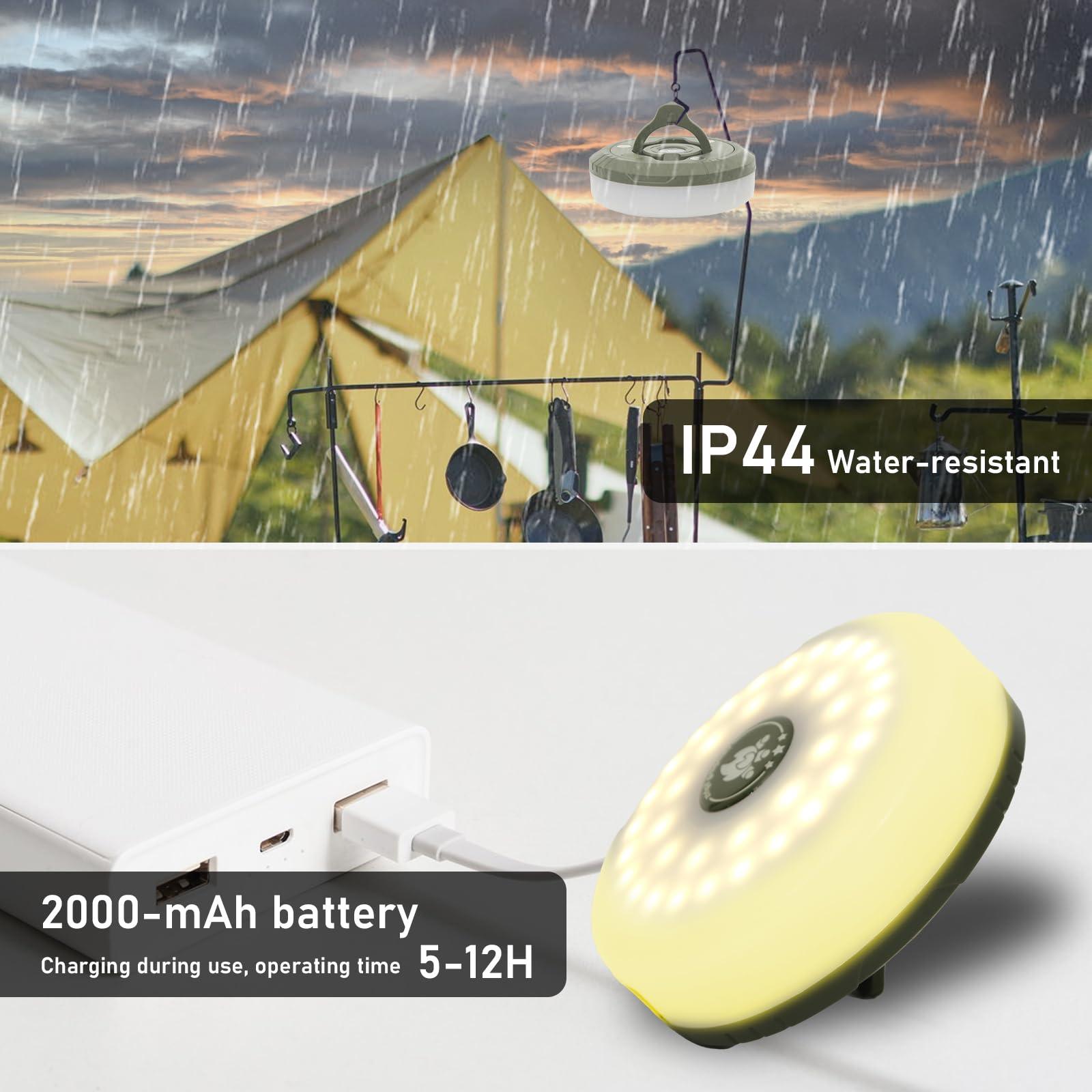 Guirlande Lumineuse De Camping - 10 M - Enroulable - Guirlande