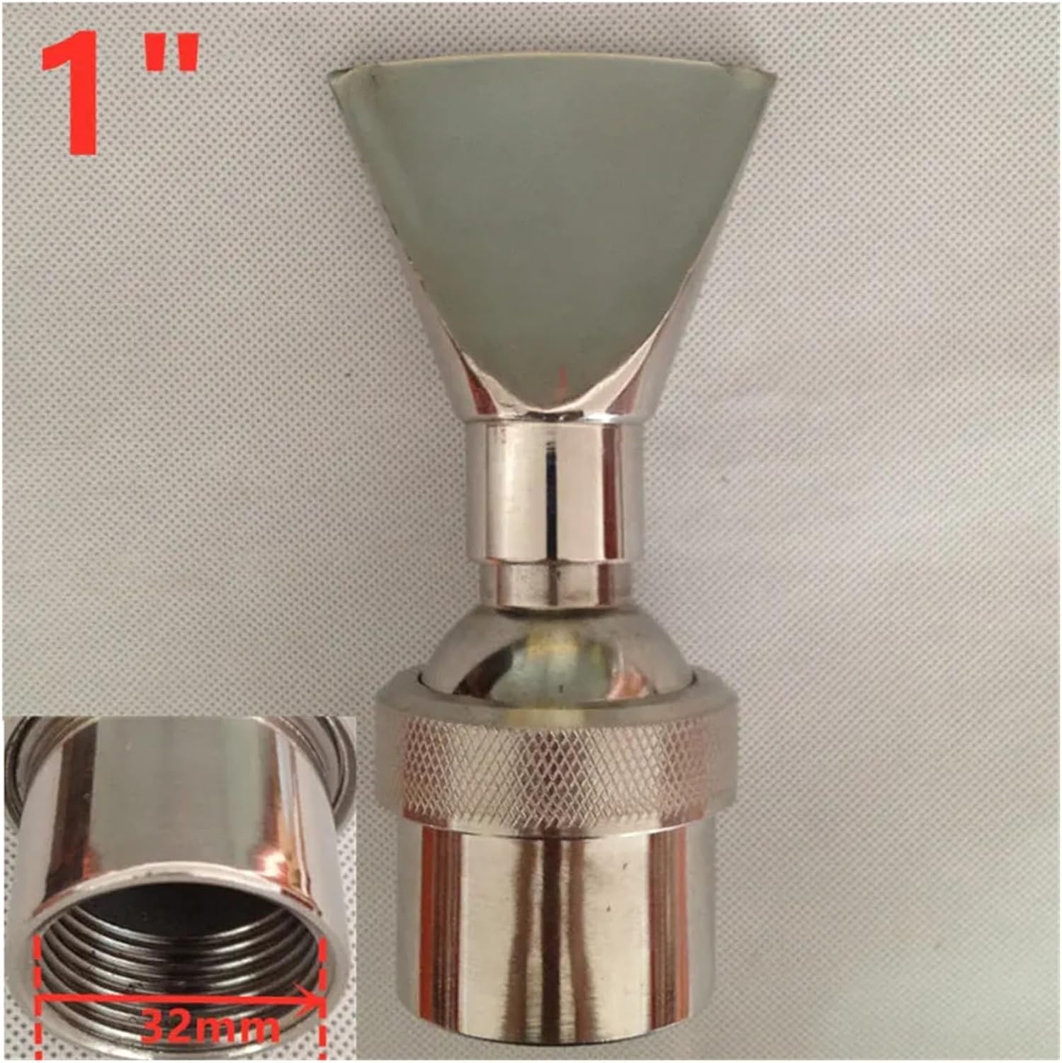 Fountain Nozzle Head 1/2" 3/4" 1" 1.5" 2" Duck Tail Fountain Nozzles Brass Stainless Steel Fountain Head Pool Jet Nozzles Rotating Fountain Nozzle(1 (304 SS))