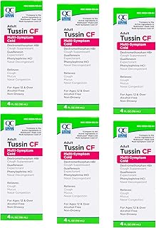 Quality Choice Non-Drowsy Tussin CF Multi-Symptom Cold Relief 4 Oz (Pack of 6)