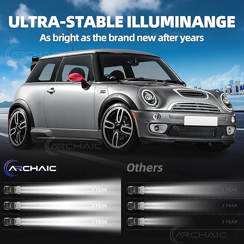 Vista 33 de Archaic Luces traseras compatibles con Mini Hatch R50 R53 2001-06 [una, una D, Cooper S, Cooper] y Mini Cabrio R52 2004-08 [Cooper, Cooper S, One]