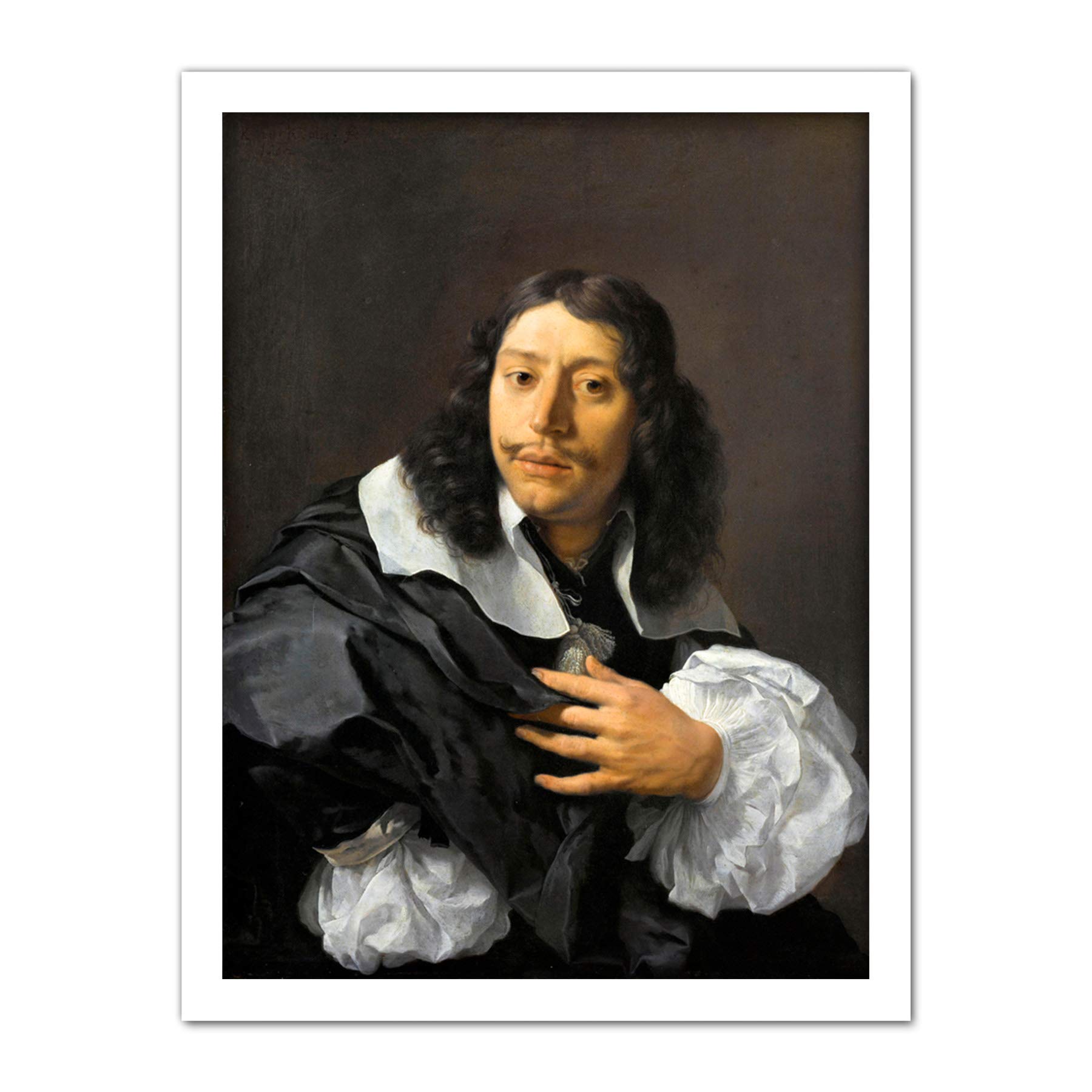 Artery8 Rembrandt Van Rijn Selfportrait Life Drawing Artwork Framed Wall Art Print 18X24 Inch