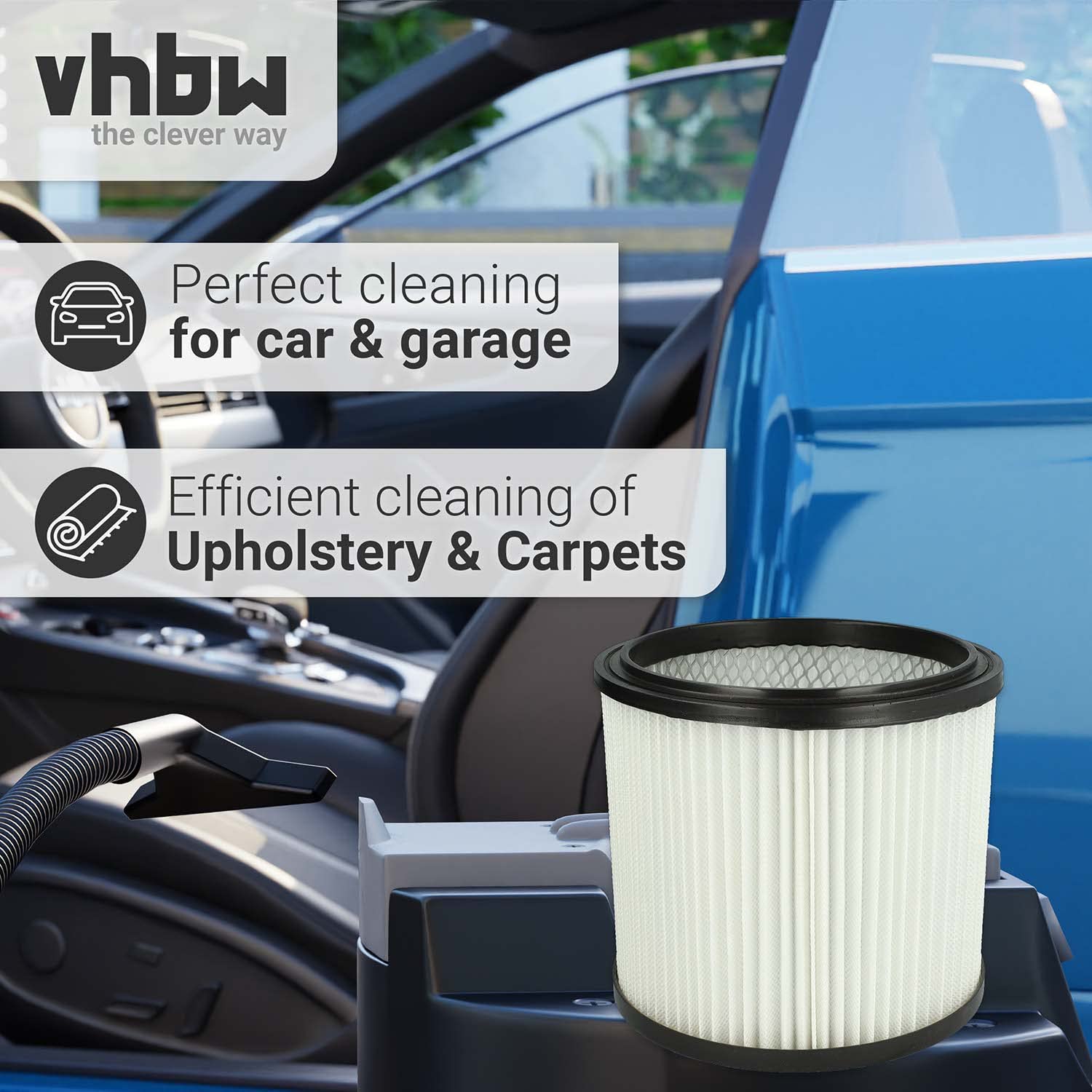 vhbw 8x Lamellenfilter Ersatz für Kallefornia K729W für Handstaubsauger