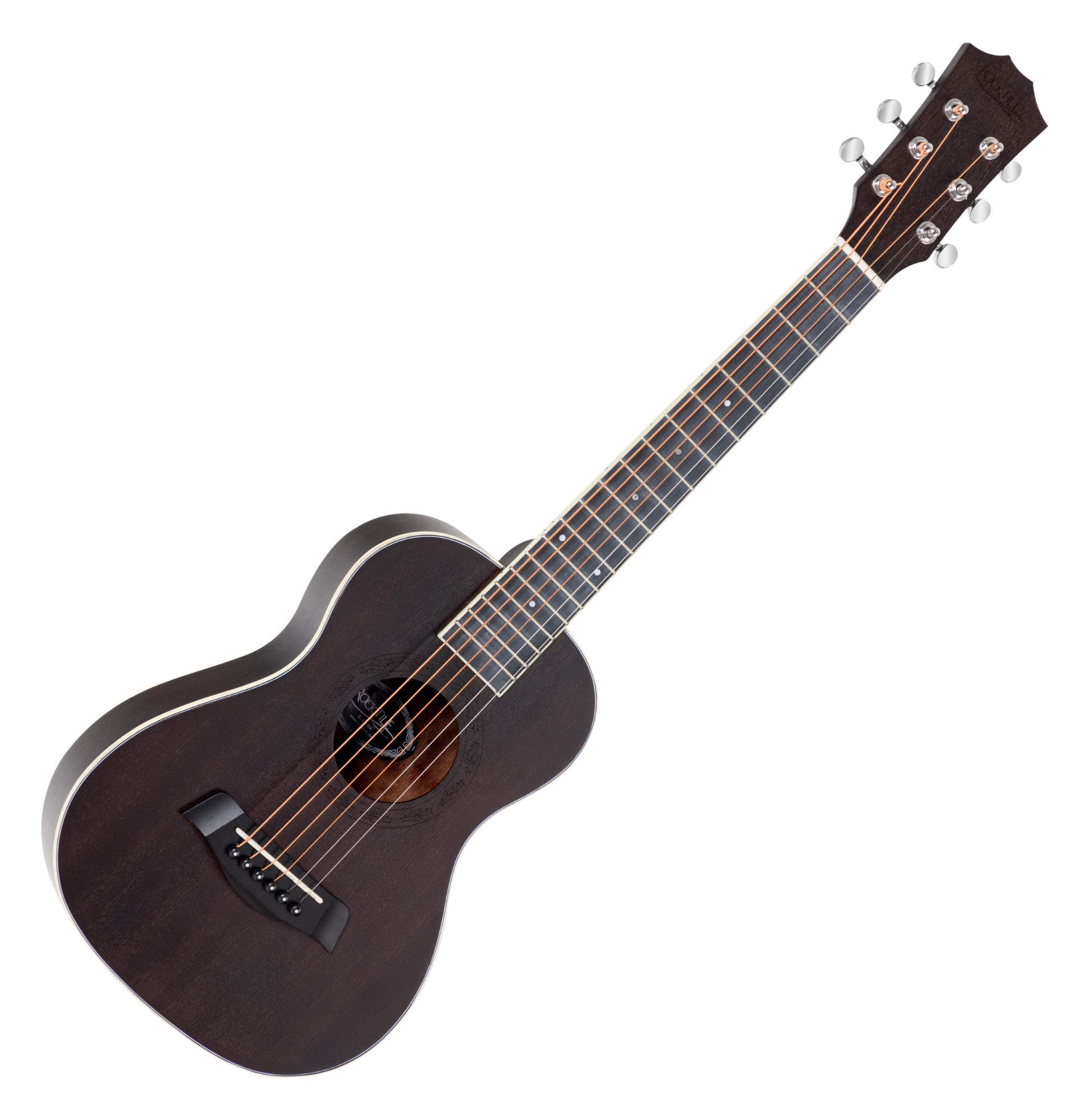 Rocktile G-10 BK Guitarlele Noir - Guitare Western format voyage - Table : Cèdre - Fond & éclisses : Acajou - Manche : Okoumé - Mensure : 51 cm - Finition pore ouverte noire