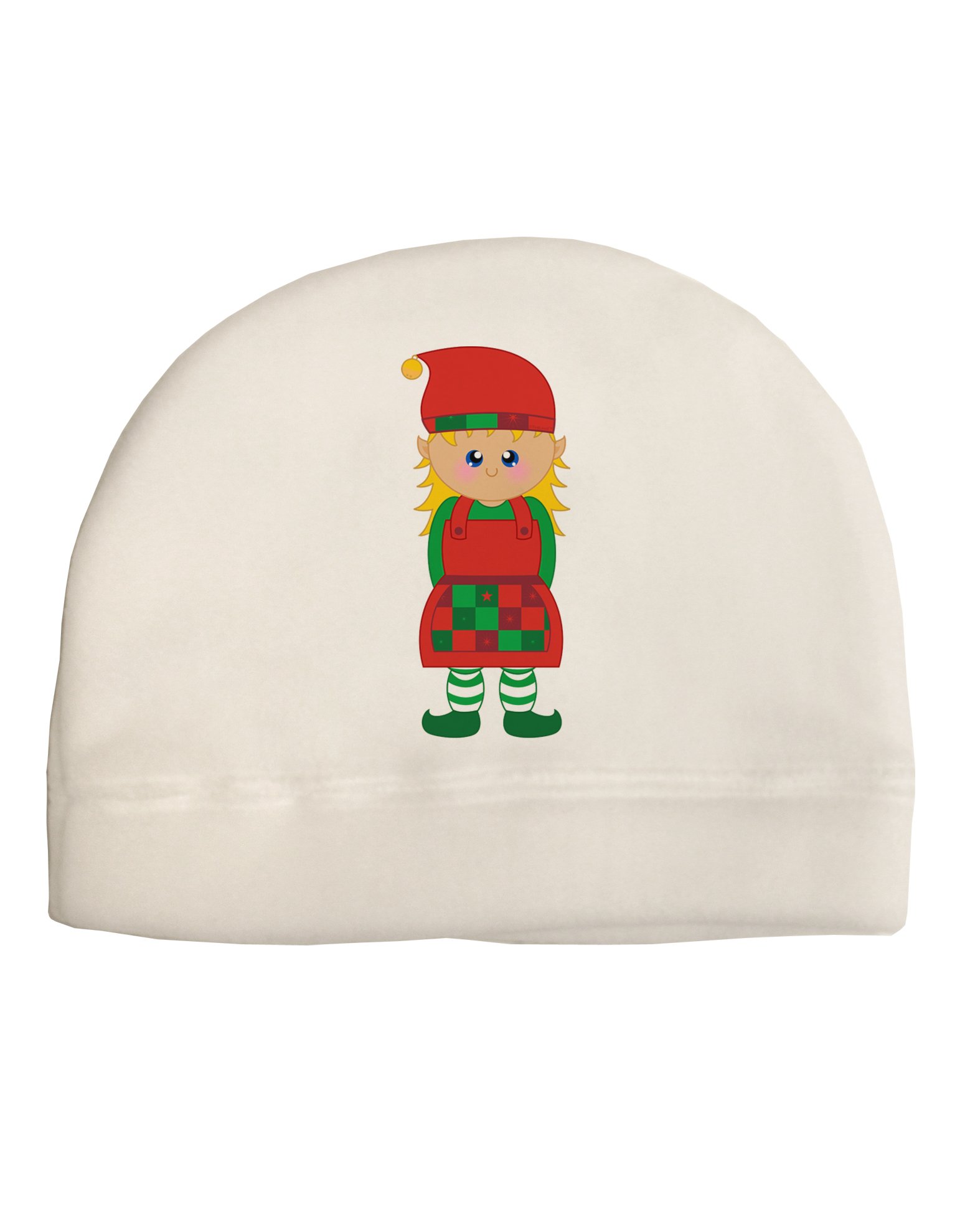 TOOLOUD Cute Christmas Elf Girl Child Fleece Beanie Cap Hat White