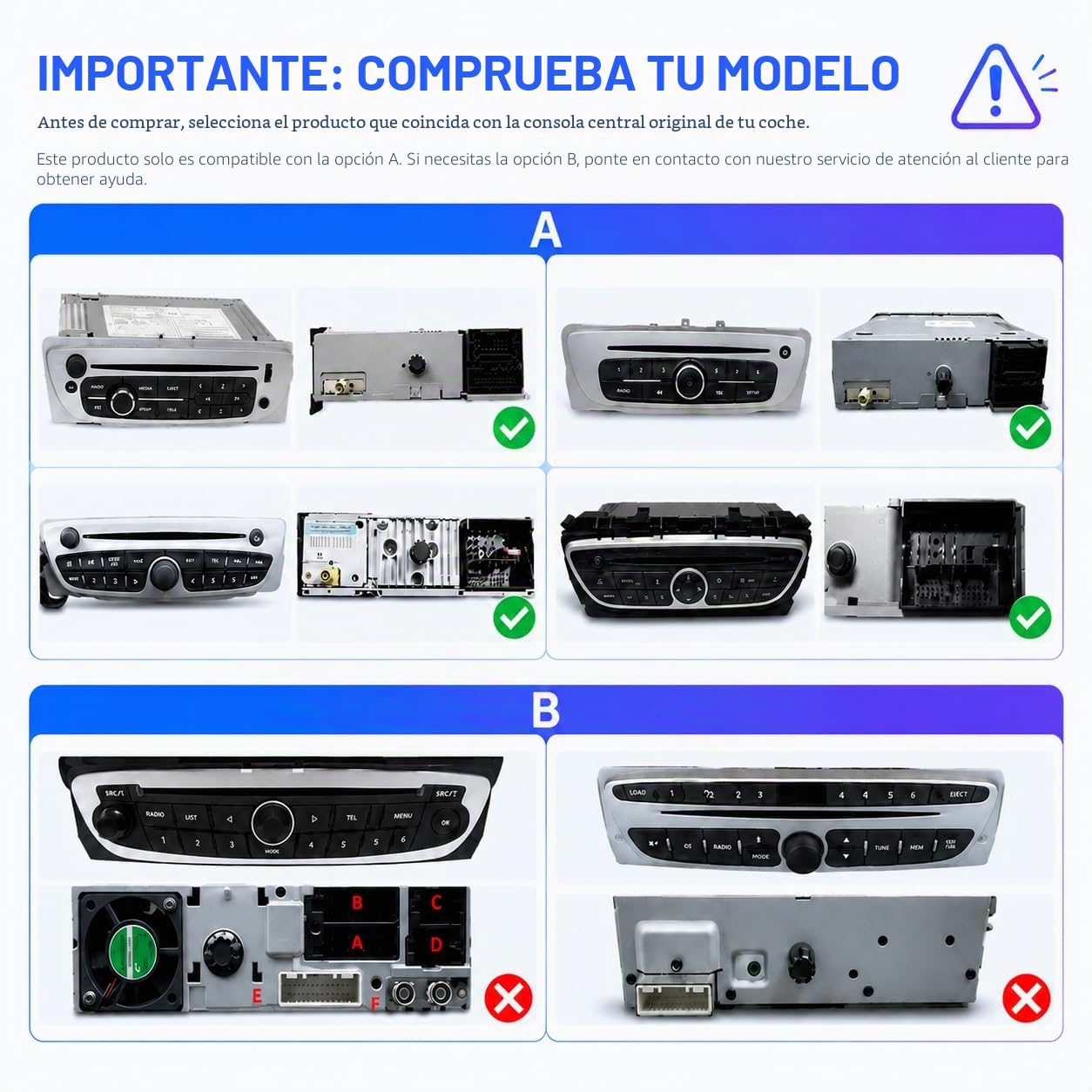 Pantalla carplay Renault Megane 3 2009-2014 con Android Auto y CarPlay Inalámbrico 9 Pantall Estéreo con FM/GPS Navegación/USB/Cámara Trasera/Reproductor Multimedia