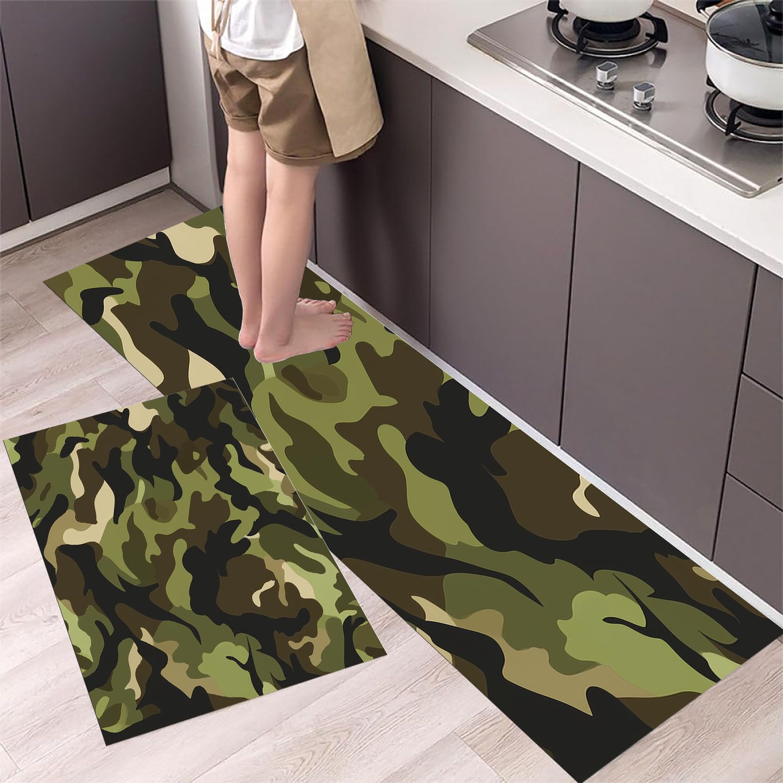 Tapis cuisine style vêtements de travail d'extérieur lavable pour sol glissant de cuisine