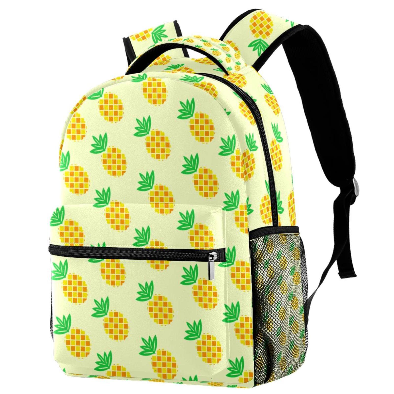 Sac à dos de voyage jaune ananas pour le campus et les sorties