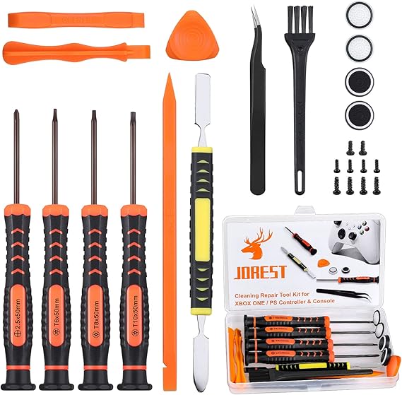 JOREST Cleaning Repair Kit for PS4 PS3 PS5 Xbox one/360, 25pcs Tool Kit
