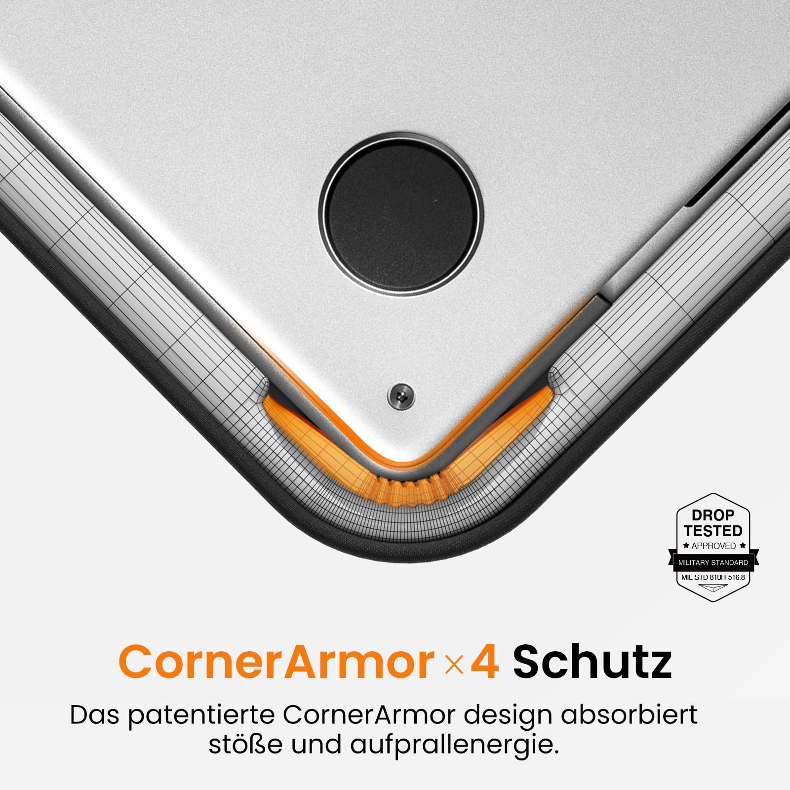 tomtoc 360° Slim Laptophülle für 14-Zoll MacBook Pro M5 Pro/Max (2026) A3426 A3427 A3434, M4/M3/M2/M1 A3112 A3401 A3185 (2024–2021), Wasserabweisend Laptophülle mit CornerArmor Schutz