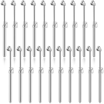 Yunsailing 20 Pcs Dual Head Tire Pressure Gauge 10-150 PSI, Silver