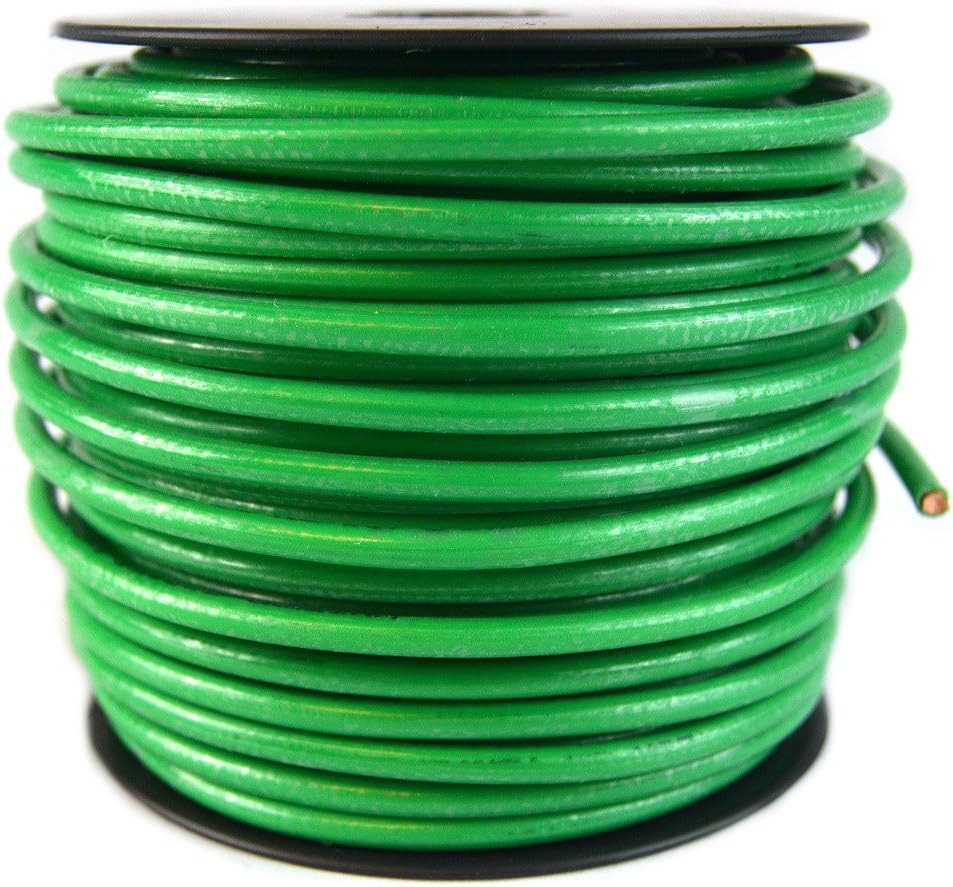 10 gauge AWG Green Ground Wire 100 ft Solid Copper UL Listed