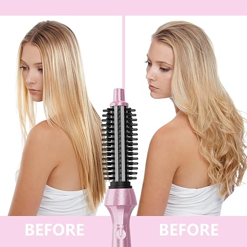 Miniatura 8 de DAN Technology Cepillo de rizador, cepillo térmico, cepillo de rizador de viaje de doble voltaje, cepillo de rizado eléctrico de apagado de 60