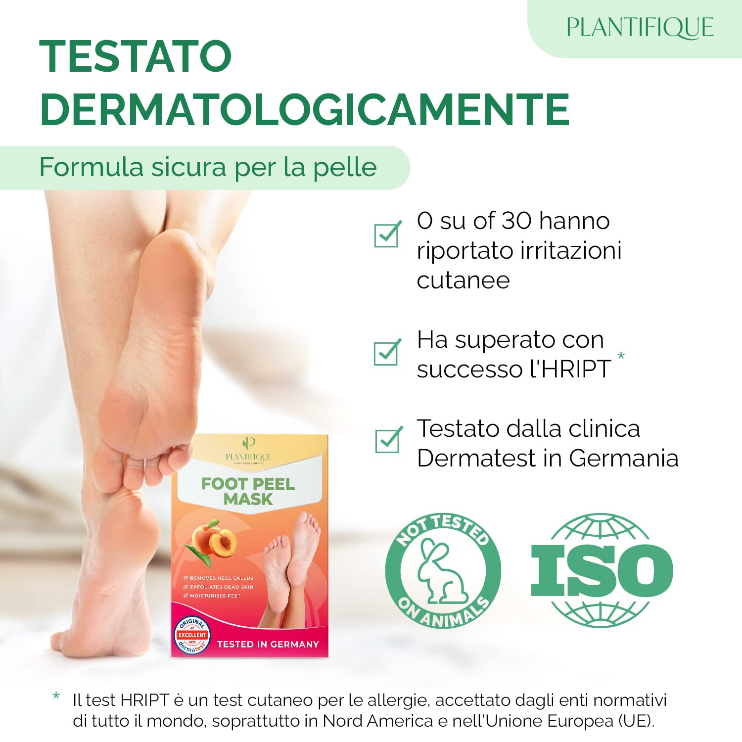 PLANTIFIQUE Maschera Piedi Esfoliante | Trattamento Calli e Duroni | Cura e Scrub Piedi | Peeling Piedi Forte | Pulizia Talloni Screpolati | Foot Peel Mask Calzini Pedicure Peel Off | Pesca 2 Paia - 5