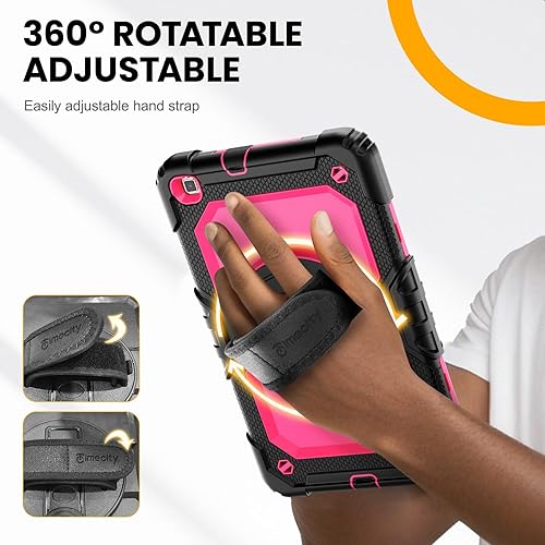 Miniatura 8 de Timecity Funda compatible con Galaxy Tab A 8.0" 2019 SM-T290T295T297, con protector de pantalla integrado y soporte giratorio de 360 grados, correa