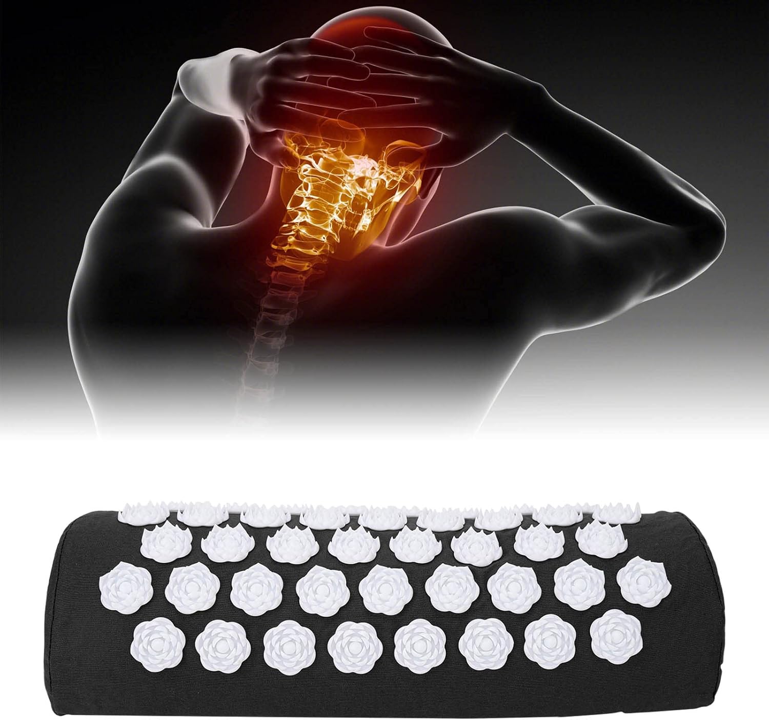 Acupuncture Pillow Roll Shoulder and Neck Acupressure Pillow, Roll for