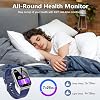 STECEi Smart Watch para Hombre Mujer con Llamadas Bluetooth, Pantalla HD de 1.85" con Monitor de Ritmo Cardíaco/Sueño, 110+ Modos Deportivos, Resistente al Agua IP68, Reloj Fitness para Android iOS, Azul 7