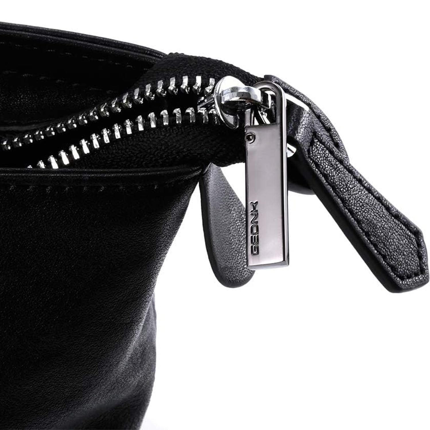 Tirador de cremallera de repuesto de metal con asa de cremallera, fijador de reparación fácil de usar, mochila, cremalleras, mango extensor, reparación para maleta (negro)