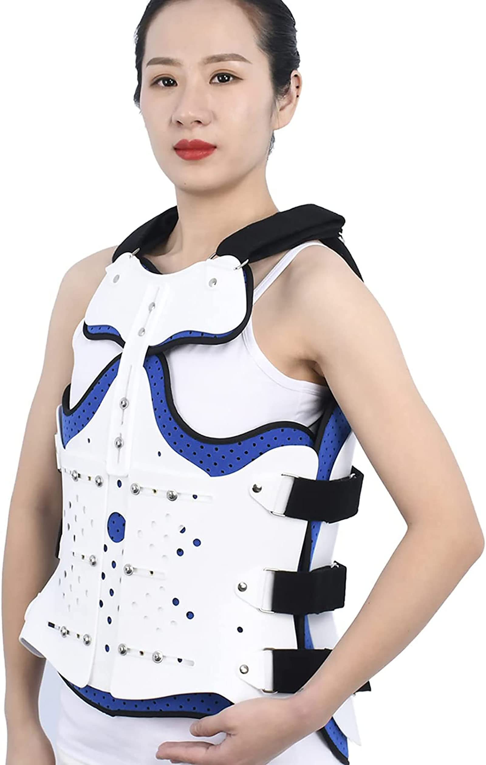 Orteza stabilizująca kręgosłup piersiowo-lędźwiowy Regulowana orteza stała Ergonomicznie zaprojektowana Pomocna w zapobieganiu garbowi lub korekcie postawy 1 (Color : 3)