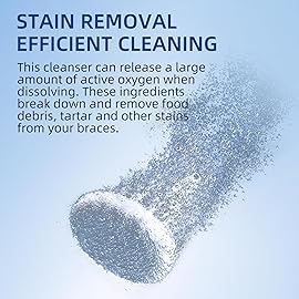 Retainer & Denture Cleaner KIt - Mouth Night Guard Whitening Case - 120 Cleanser Tablets, Guard Bath Cup