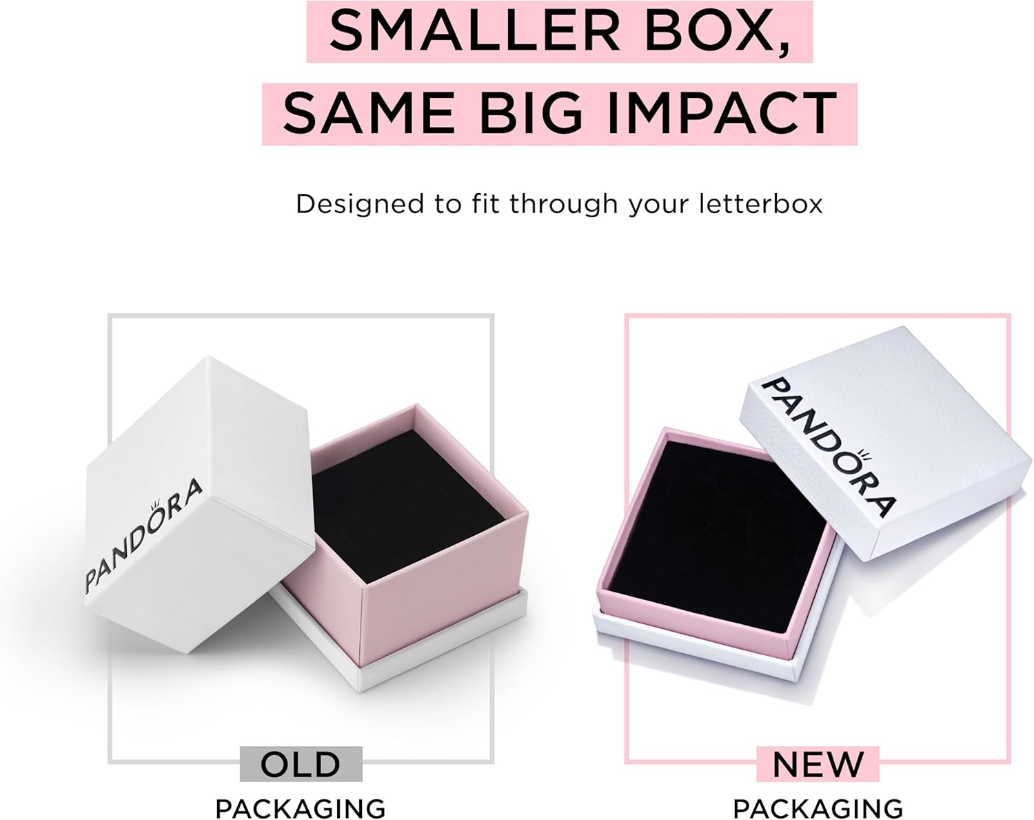 PANDORA Sparkling Wishbone Heart Ring - Stackable Ring for Women - Gift for Her with Clear Cubic Zirconia - With Gift Box