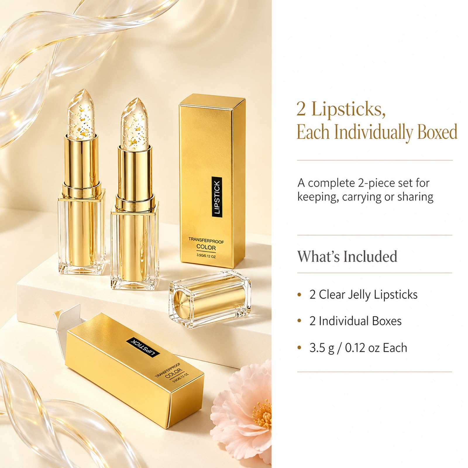 pH Changing Lipstick Set - 2 Pack Clear Lipstick -2