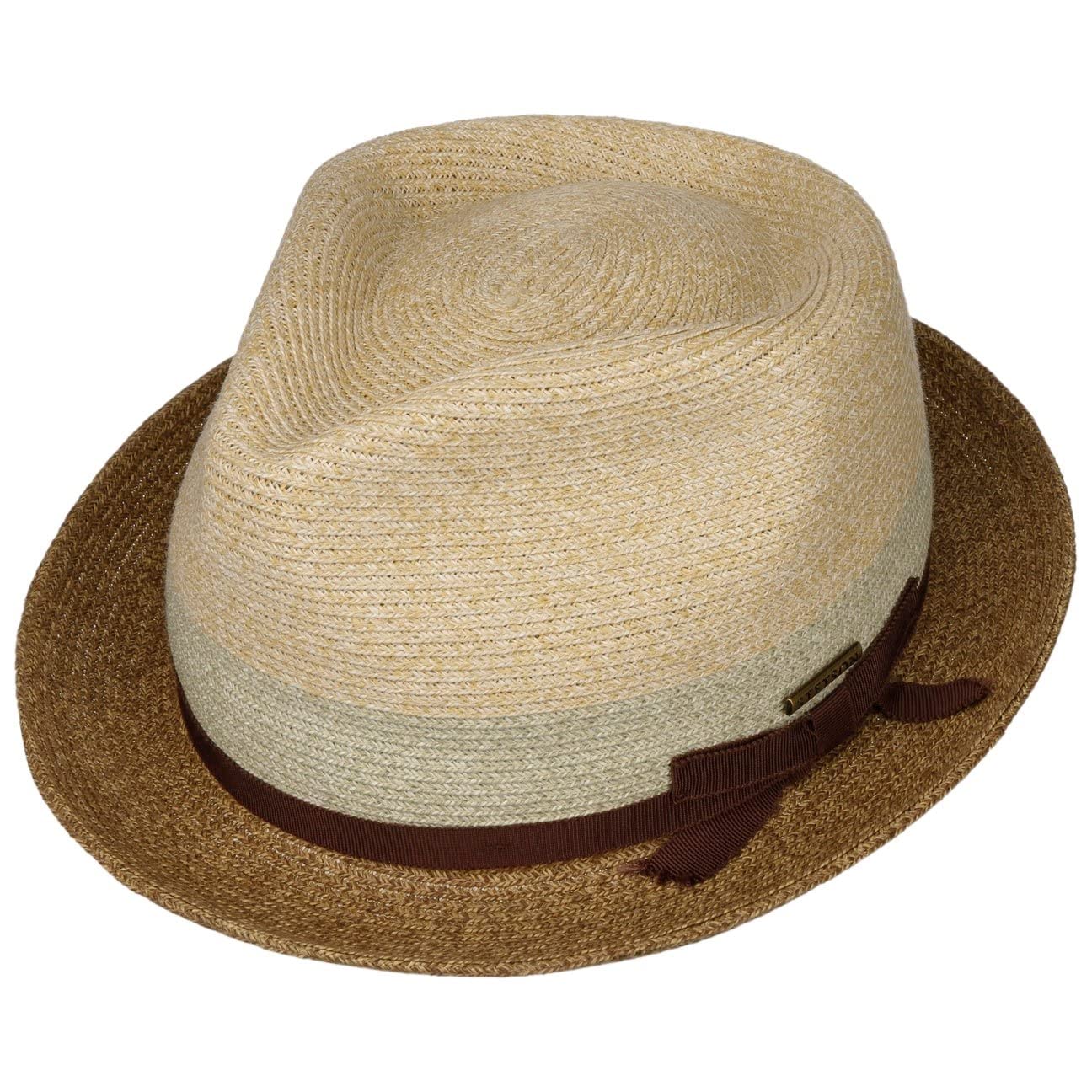 Stetson Madison Sombrero Player de Paja Toyo ala en Contraste Proteccion UV 40 Unisex Primavera Verano