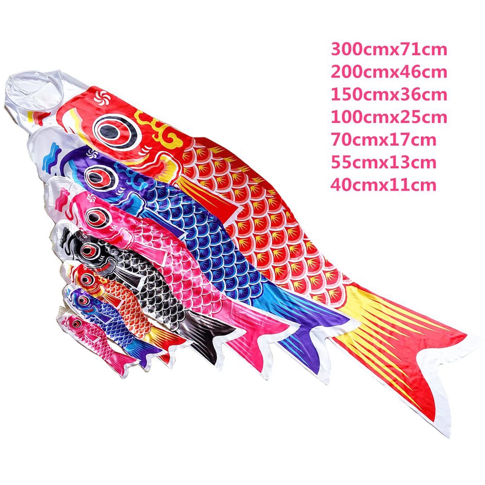 Amazon | こいのぼり 5色セット 鯉のぼり 60CM ポリエステル製 60CM