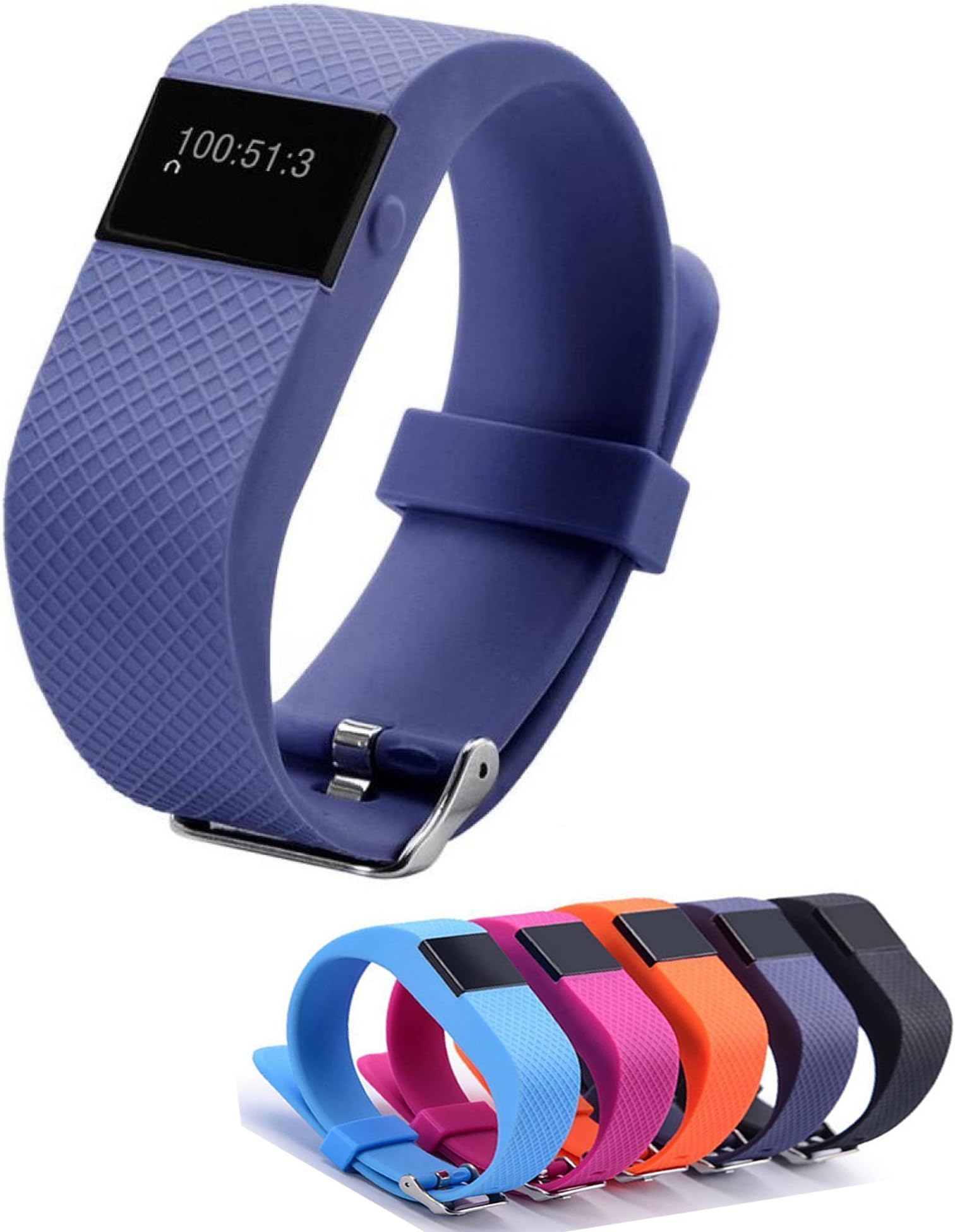 Vahulawa TW64S Heart Rate Monitor Smart Band Smart Watch Pulse Measure Smart Band Sport Smart Wristband Health Fitness Tracker Anti-Lost for iOS Android iPhone Samsung (Dark Blue)