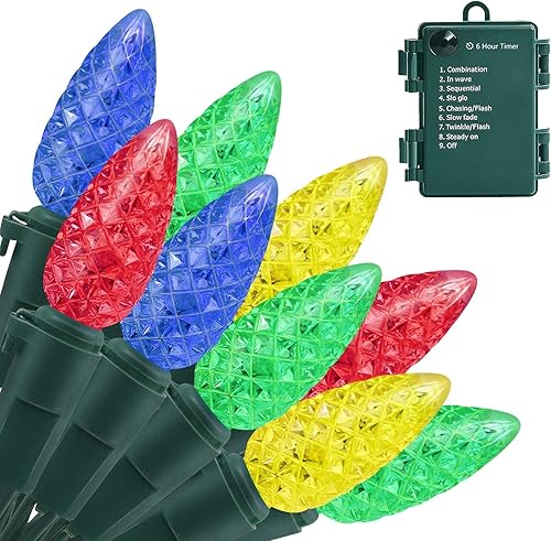 Vista 51 de Luces de Navidad Asenek Blanco cálido